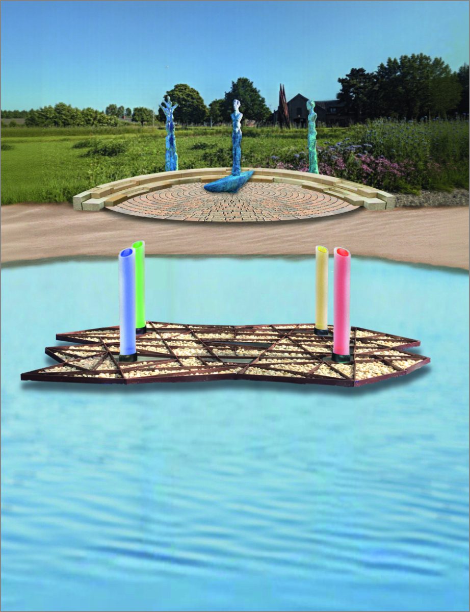 Wasser-Licht- und Landschaftsskulptur